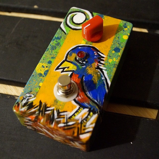 Custom painted reverb pedal